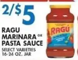 Compare Foods Ragu marinara or pasta sauce offer