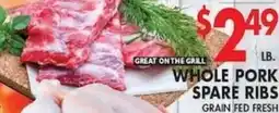 Compare Foods Whole Pork Spare Ribs offer