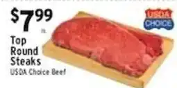 Met Foodmarkets Usda Choice Beef Top Round Steaks offer