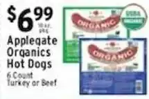 Met Foodmarkets Appleqate Organics Hot Dogs offer