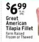 Met Foodmarkets Great American Tilapia Fillet offer
