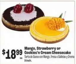 Food City Mango, Strawberry or Cookies'n Cream Cheesecake offer