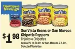 Food City SunVista Beans or San Marcos Chipotle Peppers offer