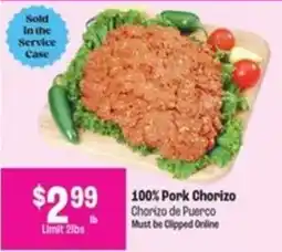 Food City 100% Pork Chorizo offer