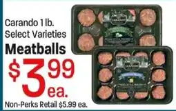 Maceys Carando meatballs offer