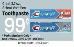 Maceys Crest toothpaste offer