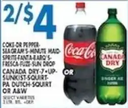 Coca-Cola or Canada Dry Ginger Ale