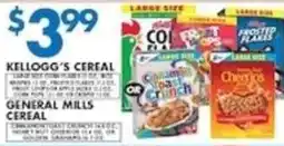 Associated Kellogg's cereal or general mills cereal offer