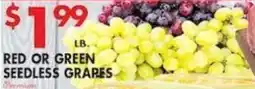 Associated Red or Green Seedless Grapes offer