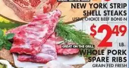 Associated New York Strip Shell Steaks offer