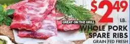 Associated Whole pork spare ribs offer