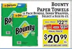 Trade Fair Supermarket Bounty paper towels offer
