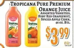 Trade Fair Supermarket Tropicana pure premium orange juice offer