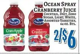 Trade Fair Supermarket Ocean Spray cranberry juice offer