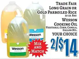 Trade Fair Supermarket Wesson Cooking Oil offer