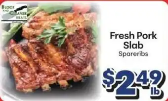 Bleck and Mayer Meats Fresh Pork Slab Spareribs