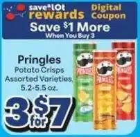 Save a Lot Pringles Potato Crisps offer