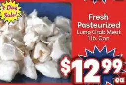 Save a Lot Fresh Pasteurized Lump Crab Meat offer