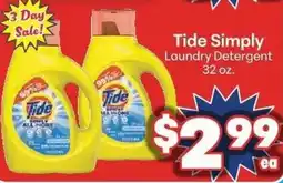 Save a Lot Tide Simply Laundry Detergent offer