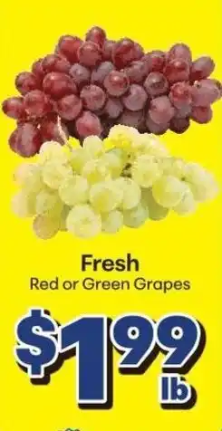 Save a Lot Fresh Red or Green Grapes offer
