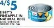 Associated Libby's pineapple in natural juice offer