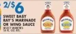 Associated Sweet Baby Ray's Marinade or Wing Sauce offer
