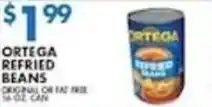 Associated Ortega refried beans offer
