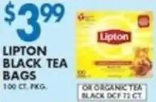 Associated Lipton black tea bags offer