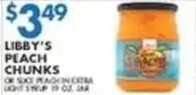Associated Libby's peach chunks offer