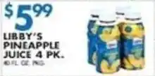 Associated Libby's pineapple juice offer