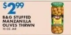 Associated B & G stuffed manzanilla olives thrawn offer