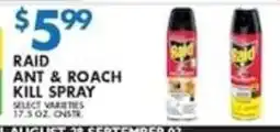 Associated Raid ant & roach kill spray offer