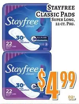 Trade Fair Supermarket Stayfree classic pads offer
