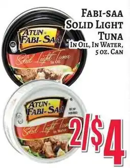 Trade Fair Supermarket Atun Fabi-Saa Solid Light Tuna offer