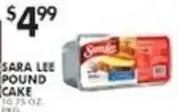 Pioneer Supermarkets Sara Lee pound cake offer