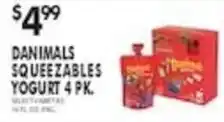 Pioneer Supermarkets Danimals squeezables yogurt 4 pk. offer