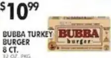 Pioneer Supermarkets Bubba turkey burger offer