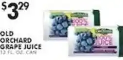 Pioneer Supermarkets Old Orchard grape juice offer