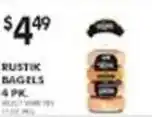 Pioneer Supermarkets Rustik Bagels offer