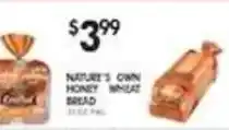 Pioneer Supermarkets Nature's Own Honey Wheat Bread offer