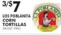 Pioneer Supermarkets Los poblanita corn tortillas offer