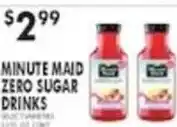 Pioneer Supermarkets Minute Maid zero sugar drinks offer