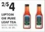 Pioneer Supermarkets Lipton or pure leaf tea offer