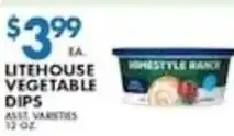 Associated Litehouse vegetable dips offer