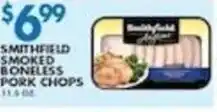 Associated Smithfield smoked boneless pork chops offer