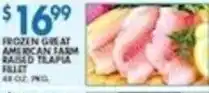 Associated Frozen great american farm tilapia filet offer