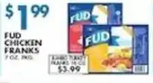 Associated Fud chicken franks offer