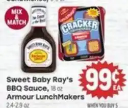 Tony’s Fresh Market Sweet Baby Ray's BBQ Sauce, Armour LunchMakers Crackers offer
