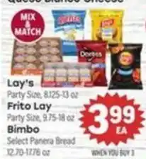 Tony’s Fresh Market Lay's Frito Lay Bimbo Select Panera Bread offer