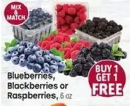 Tony’s Fresh Market Blueberries, Blackberries or Raspberries offer